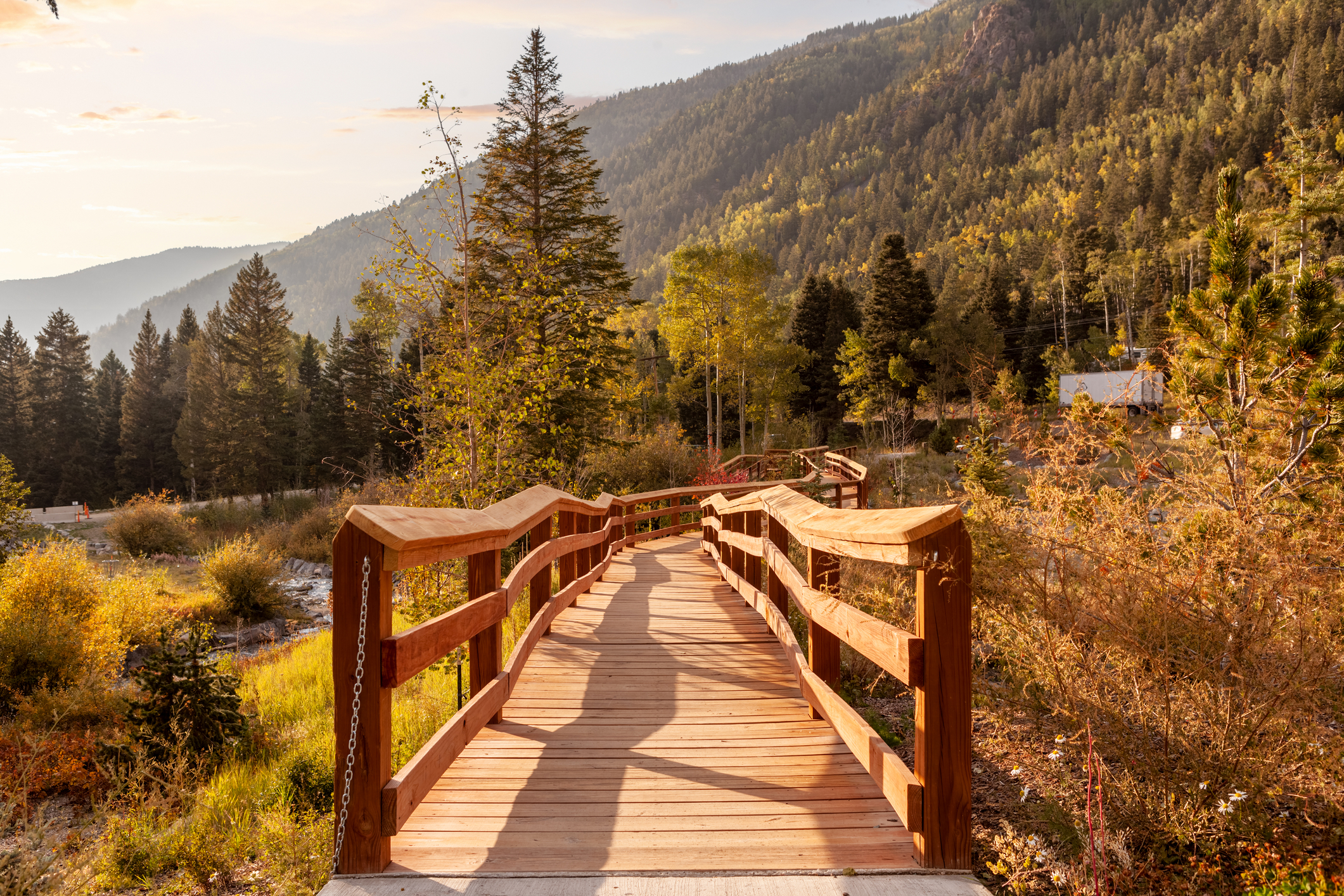 Boardwalk in Taos Ski Valley, New Mexico