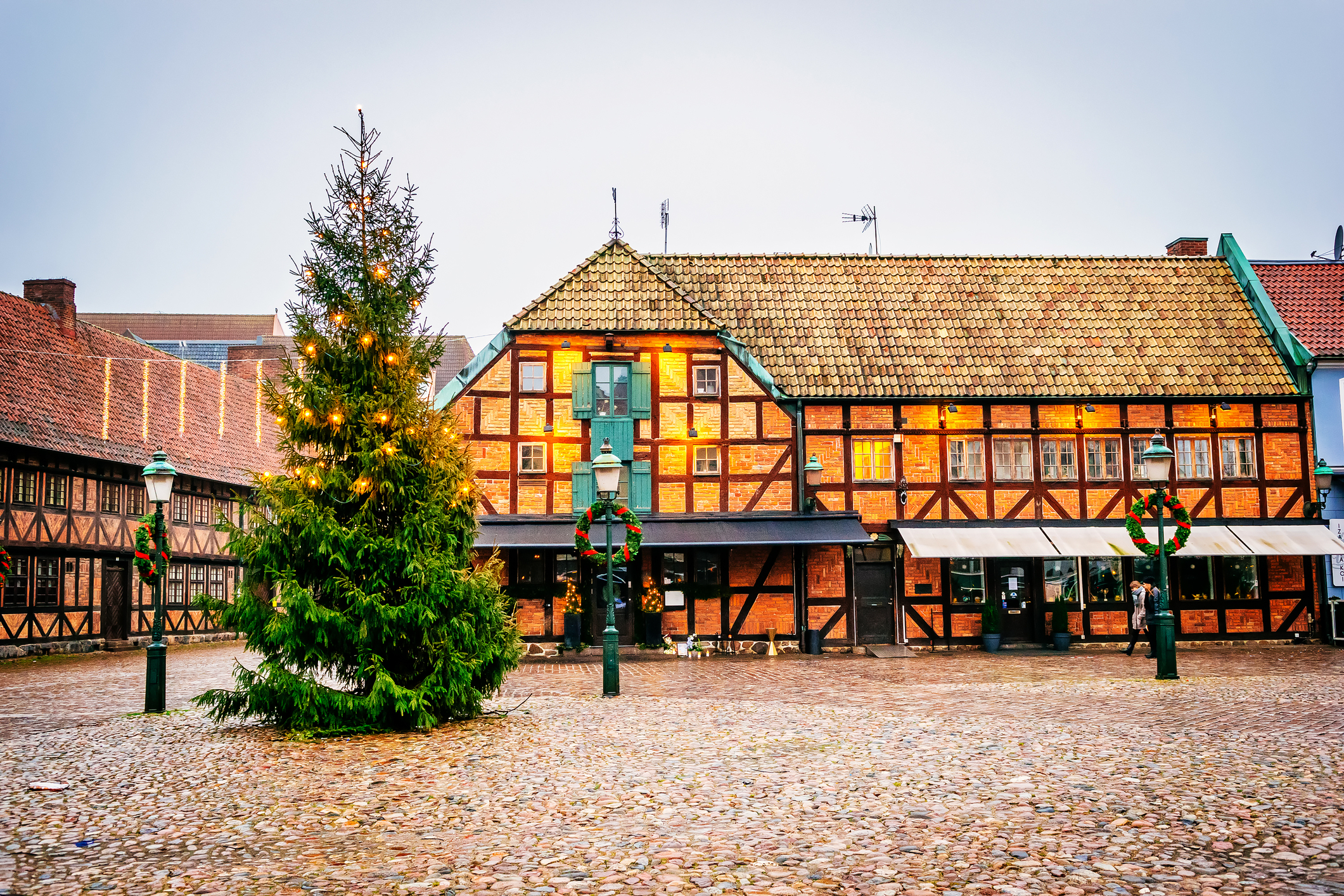 Old town center in the Christmas season - Malmö, Sweden