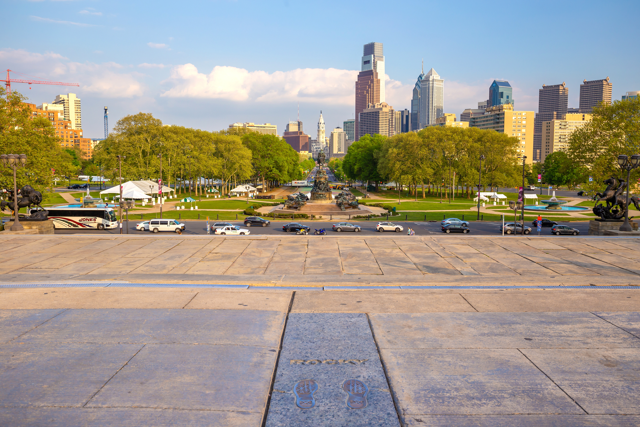 Rocky Steps monument in downtown Philadelphia