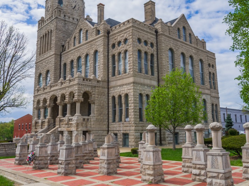 The Washington County Courthouse in Salem, Indian