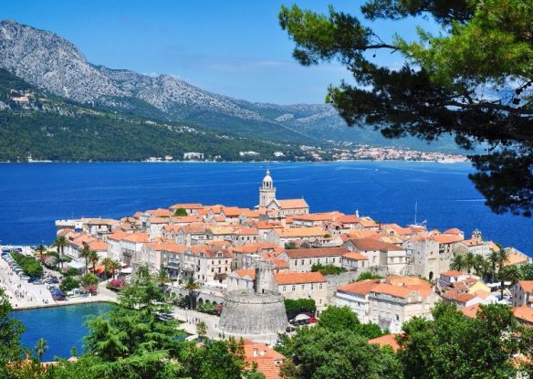 Overlooking Korcula Island in Croatia