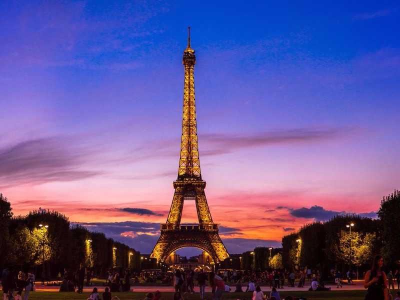 Eiffel Tower at Sunset, Paris