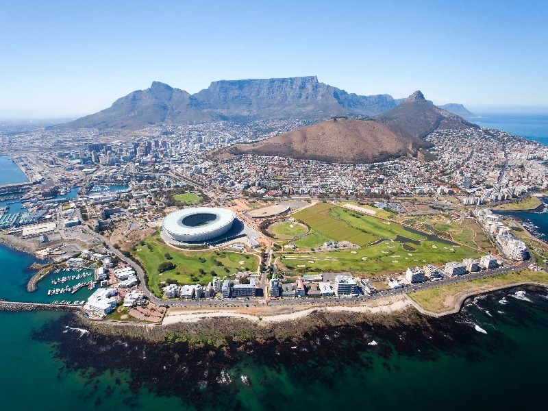 Aerial view of Cape Town, South Africa