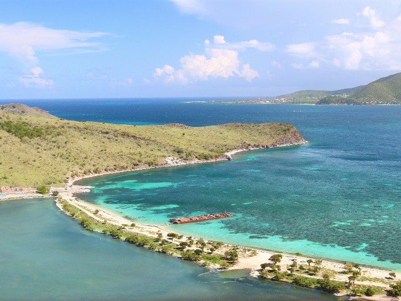 Beautiful Caribbean Sea at Saint Kitts