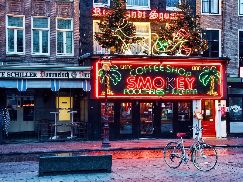 Coffee shop in Amsterdam, Netherlands