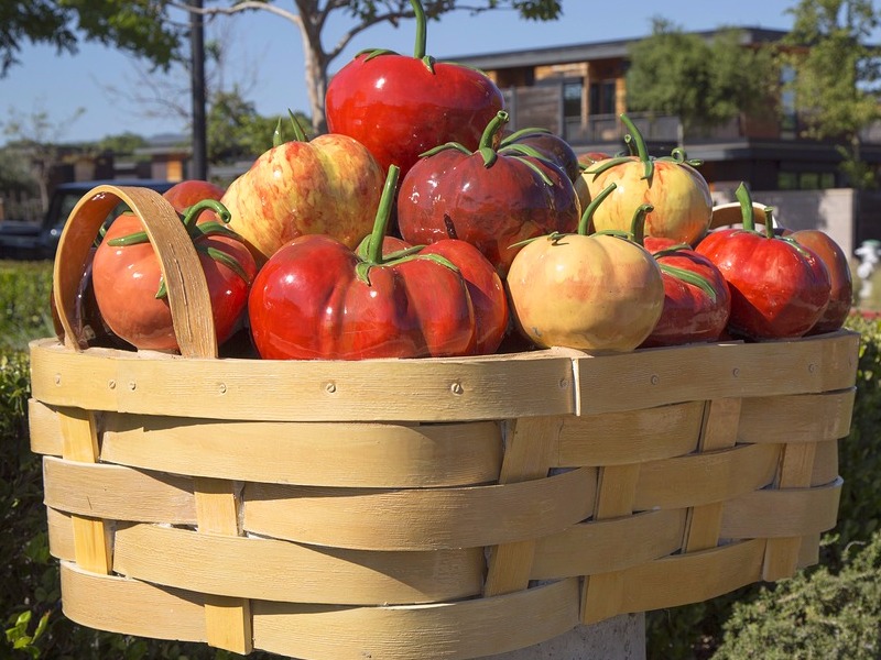 Tomato basket in Yountville