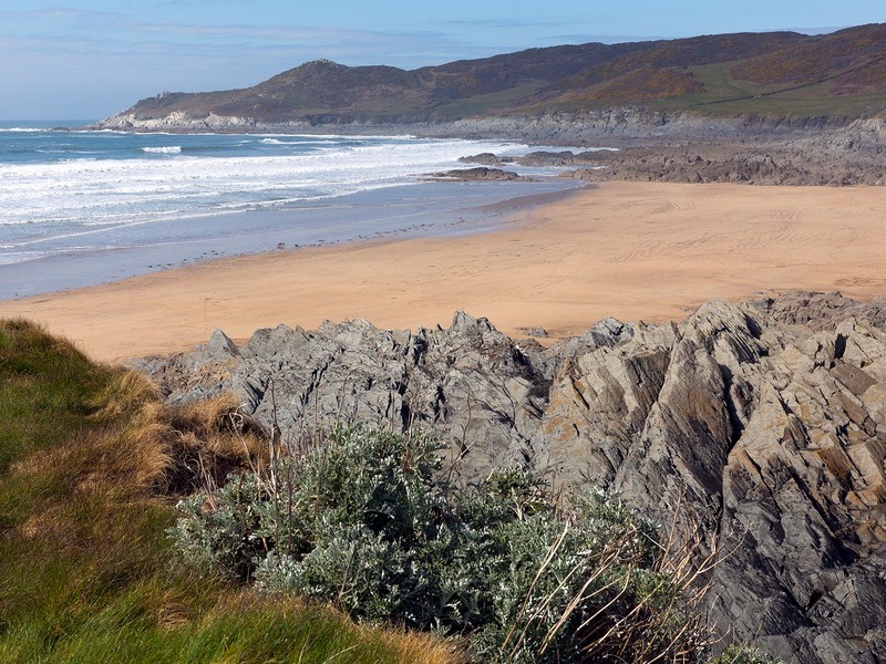 South West Coast Path, view Woolacombe Devon 