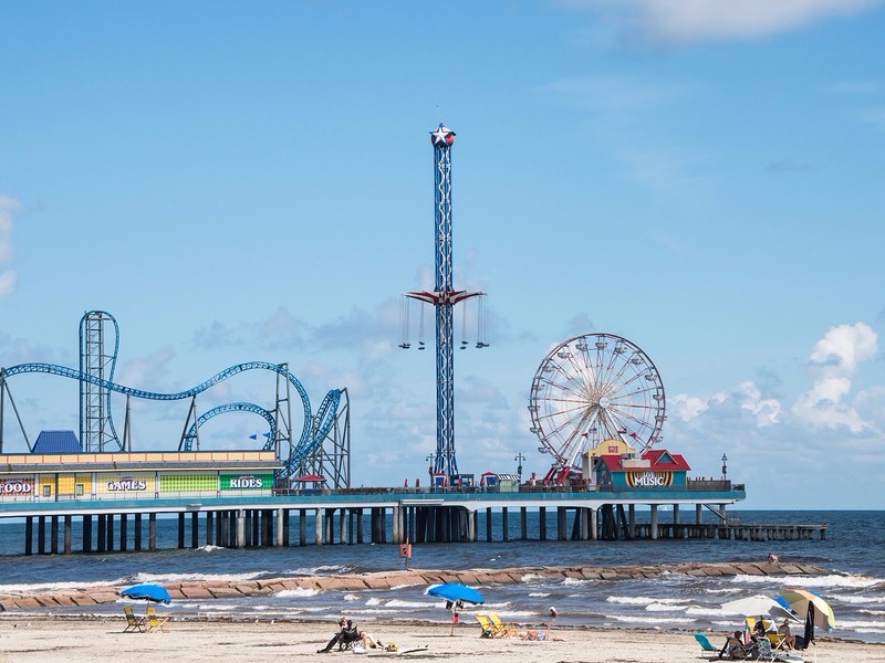 Historic Pleasure Pier on Gulf Coast Beach