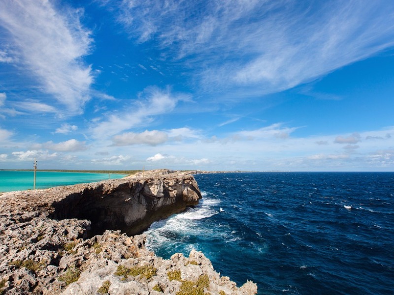 Glass window bridge on Eleuthera Island