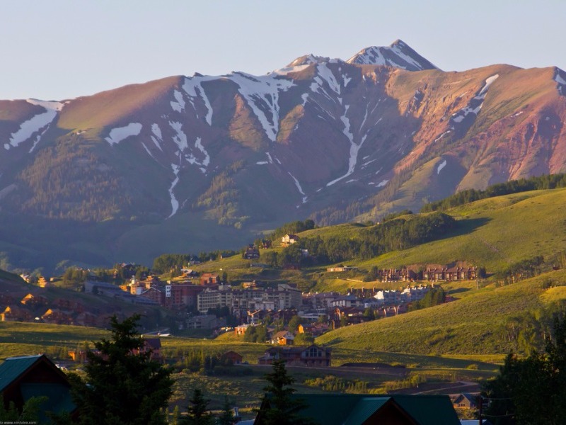 Crested Butte, Colorado with a stunning Rockies backdrop