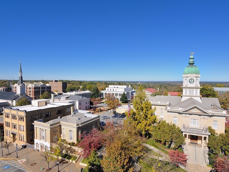 Skyline and City Hall of Downtown Athens 