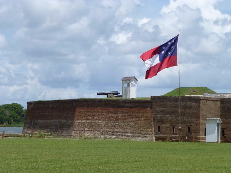 Old Fort Jackson east of Savannah