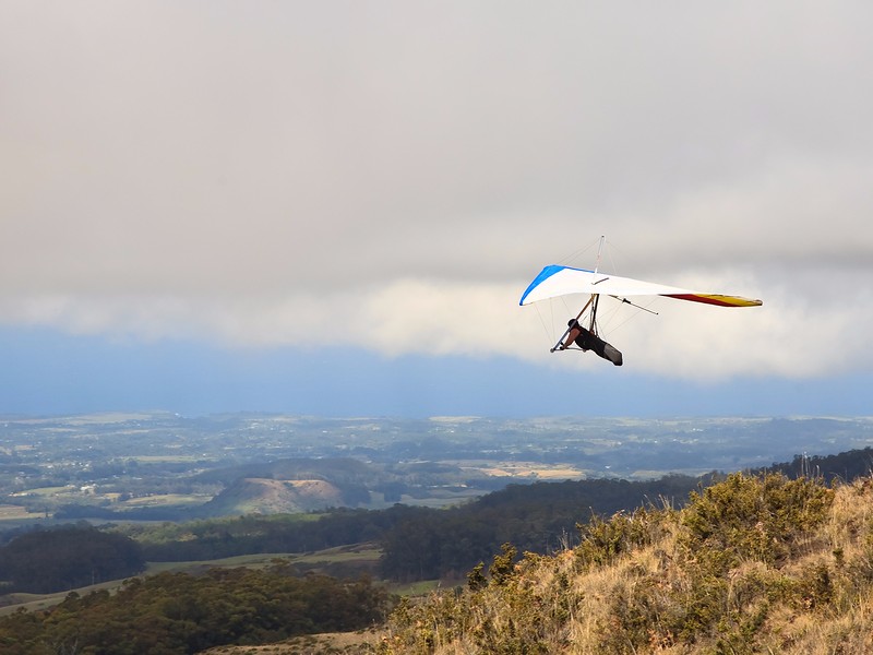 Hang Glider on take off in Hawaii