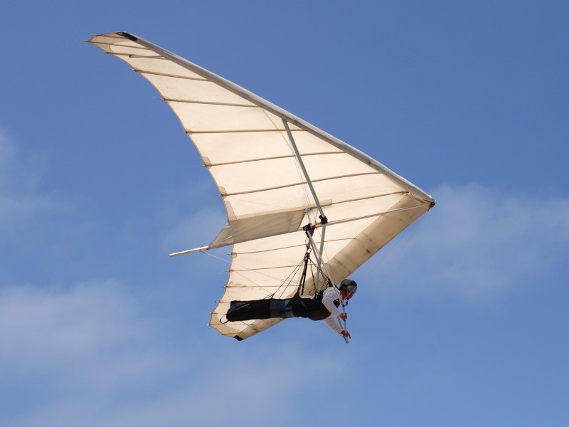 Hang gliding off the California coast in La Jolla 