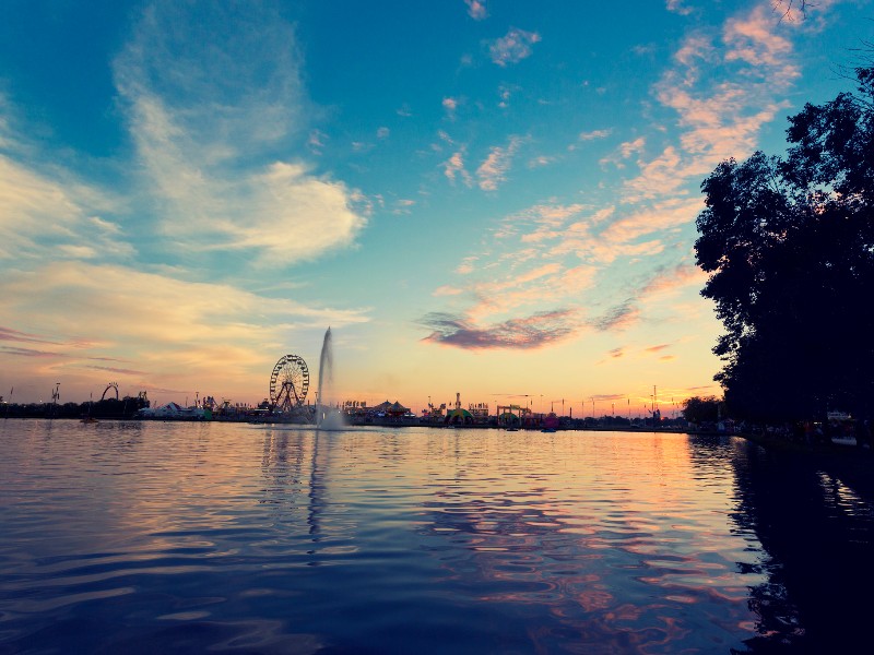 Sunset of the Georgia National Fair in Perry