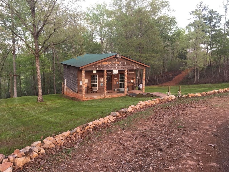 Rustic country cabin in the woods