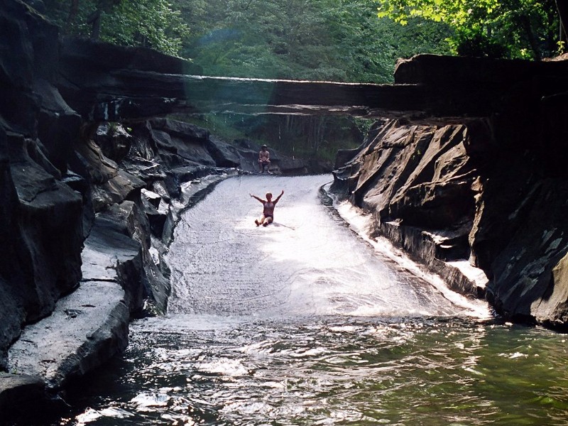 The famous Big Canoe Rockslide