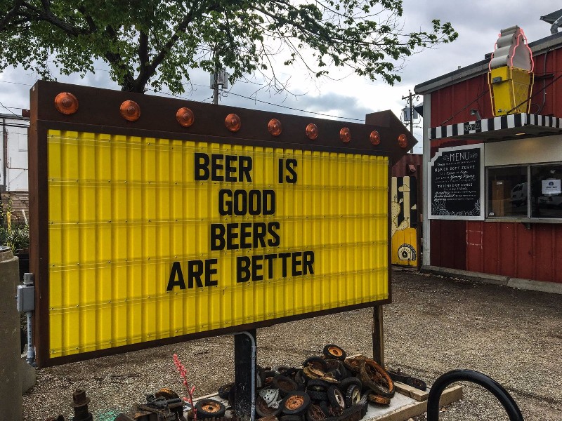 Sign in front of Truck Yard