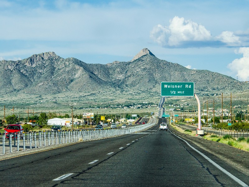 Highway in New Mexico near Las Cruces