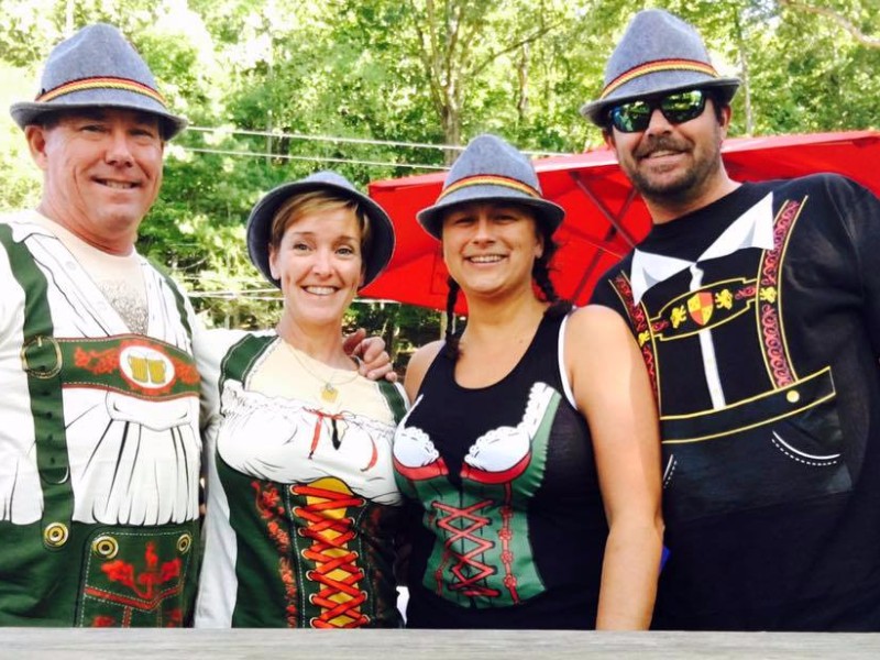 Happy Oktoberfest revelers