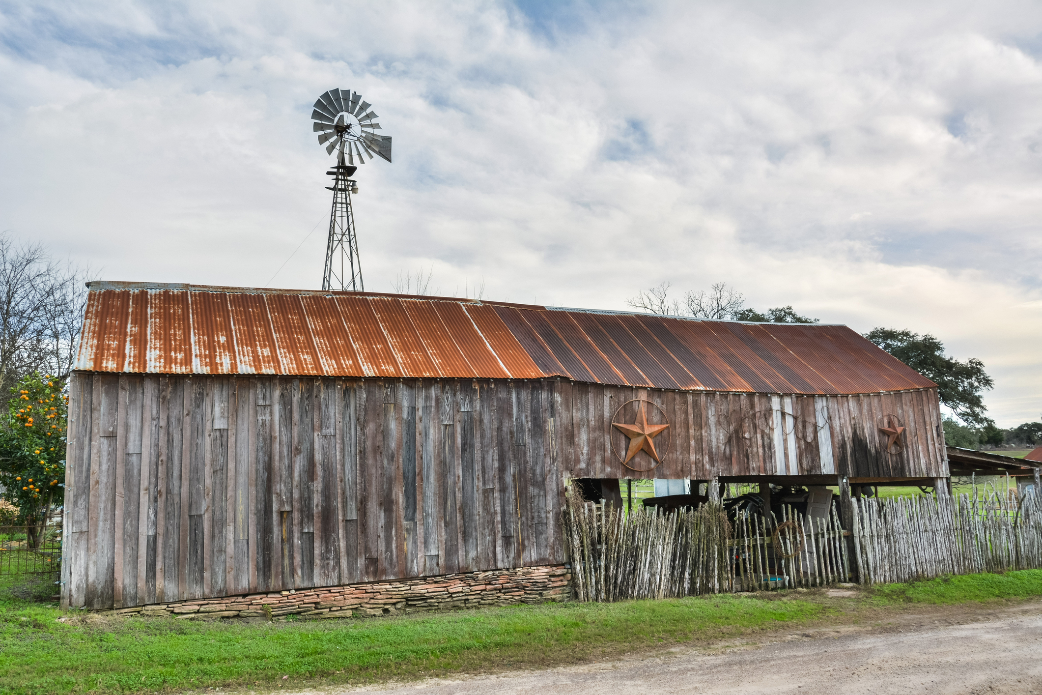 Wooden barn in Round Top, Texas