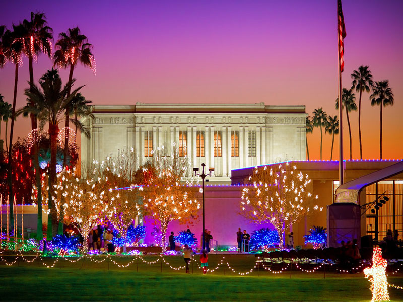 Mesa Arizona Temple Christmas Lights