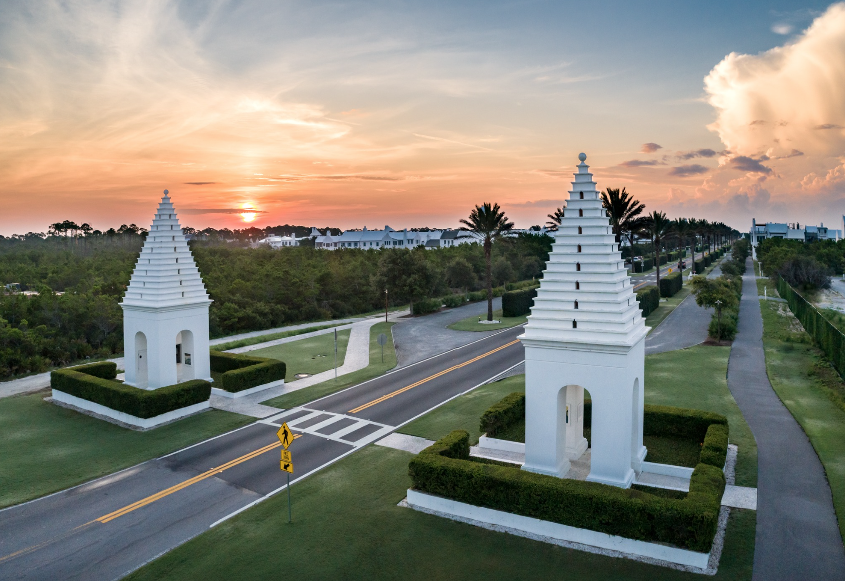 Entrance Road To Alys Beach, Florida