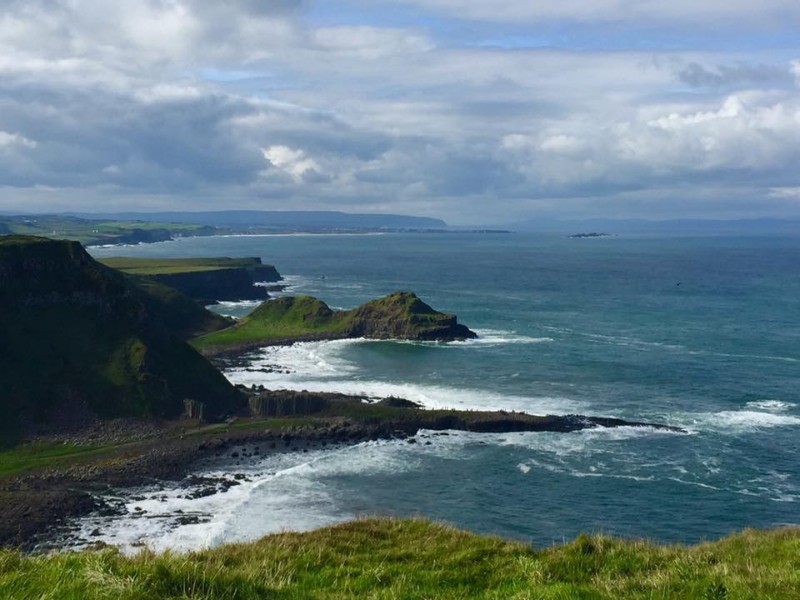 Overlooking the Giant's Causeway area and The Camel