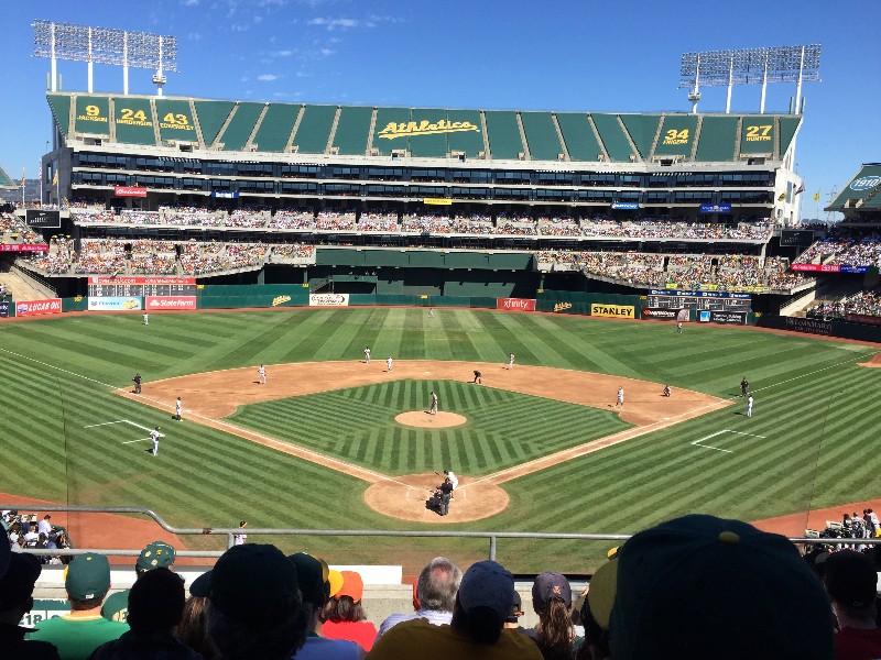 Home game at the Oakland Coliseum