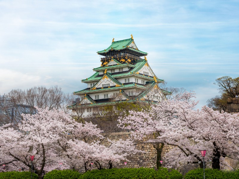 Osaka castle in Osaka