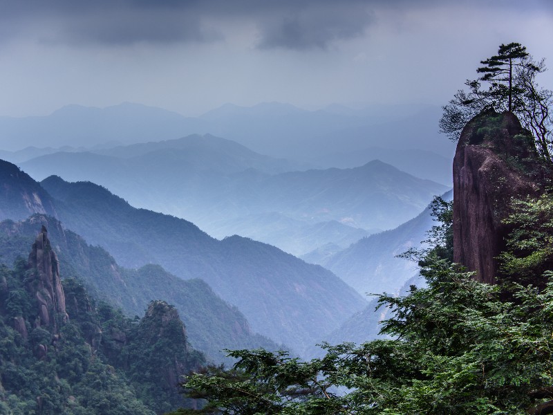 Bird's-eye view from Mount Sanqingshan National Park