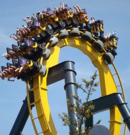 loop of a roller coaster