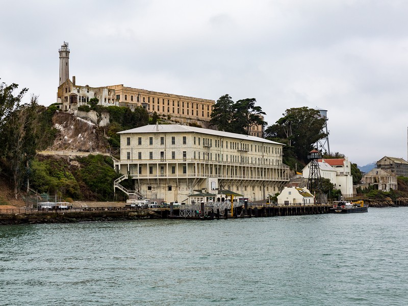 Exterior views of the Alcatraz Island in San Francisco 