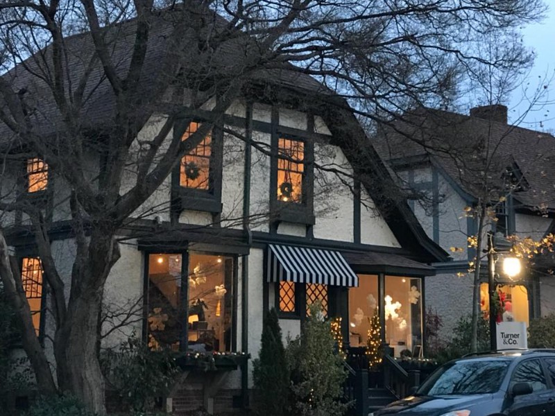 The shops in Biltmore Village have the look and feel of authentic mountain villas.