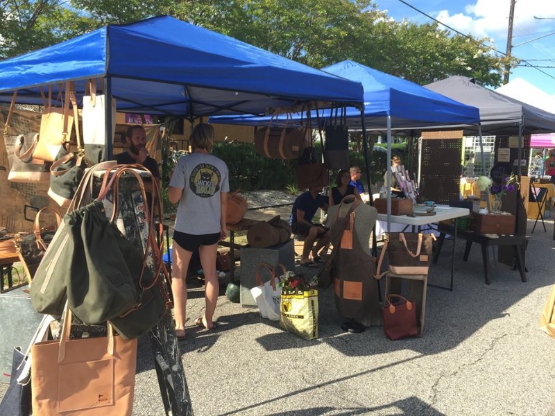 The Old Beach Art Market is open year-round and displays works by local artists.