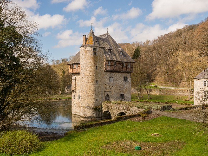 medieval castle in Crupet, Belgium