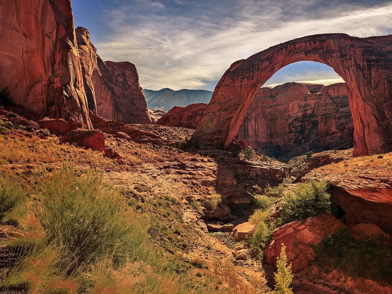 Beautiful rock formation in Glen Canyon near Lake Powell and Page