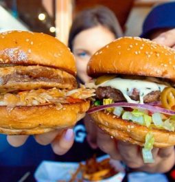 two burgers at Charm City Burger Company