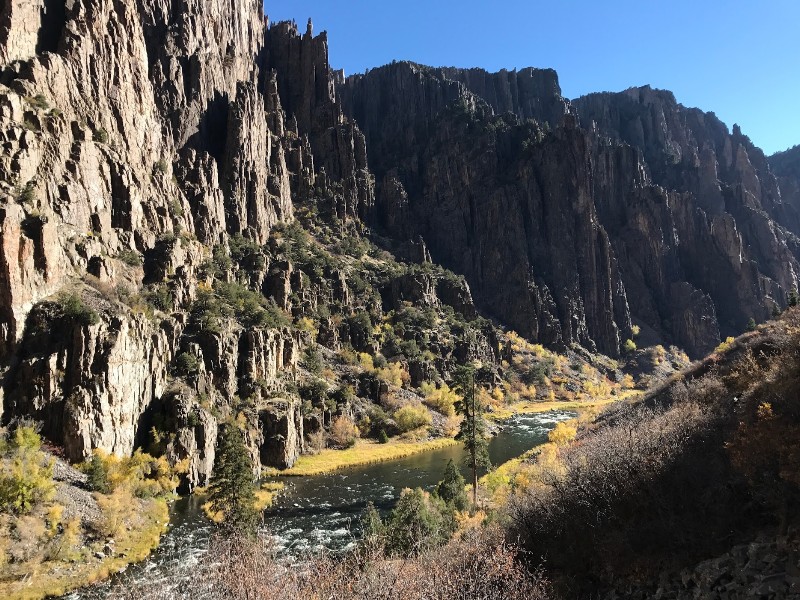 Rewarding views at the bottom of Black Canyon of the Gunnison National Park