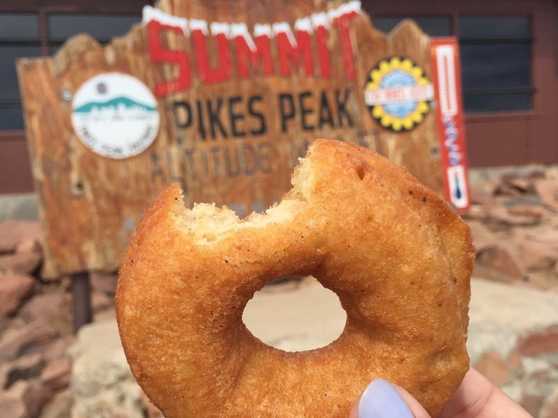 Enjoy a donut on the summit of Pikes Peak. 