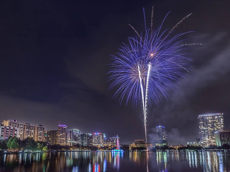 Fireworks at the Fountain, Orlando