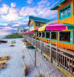 exterior of the beachfront The Back Porch Seafood & Oyster House