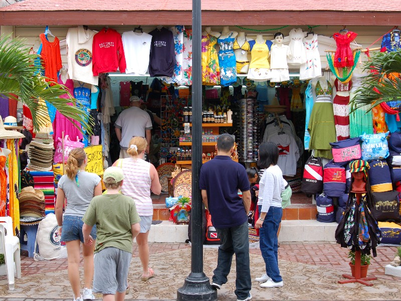 shopping downtown Cozumel