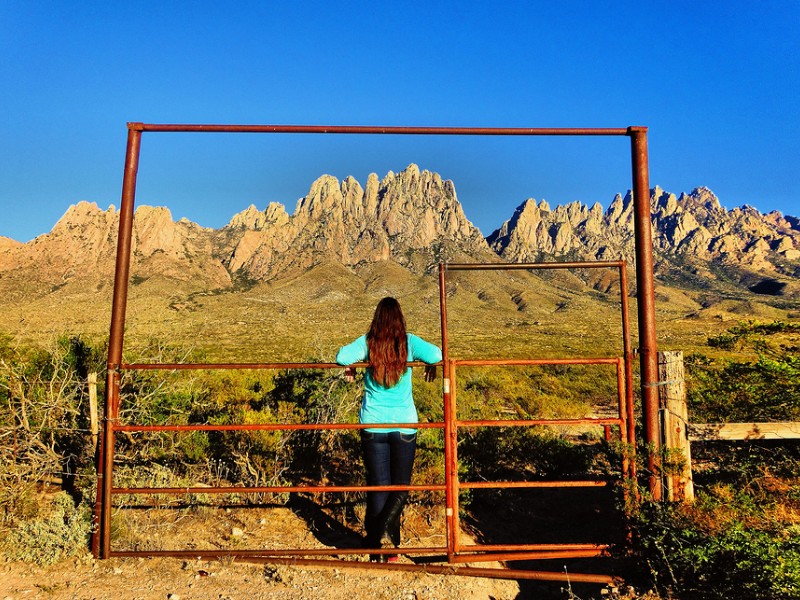 Taking in the view at the Organ Mountains in New Mexico.
