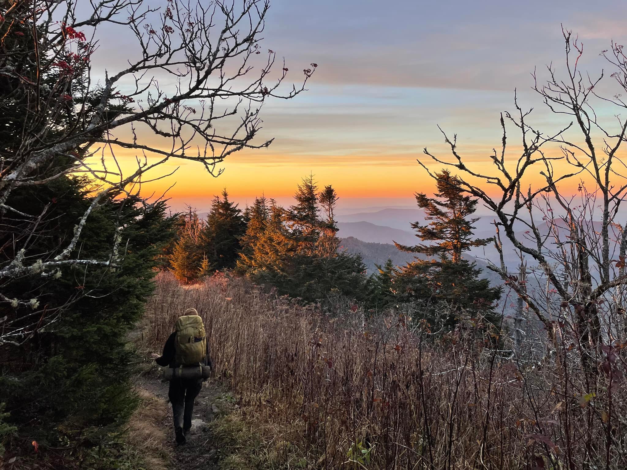 Fall sunset over Clingmans Dome