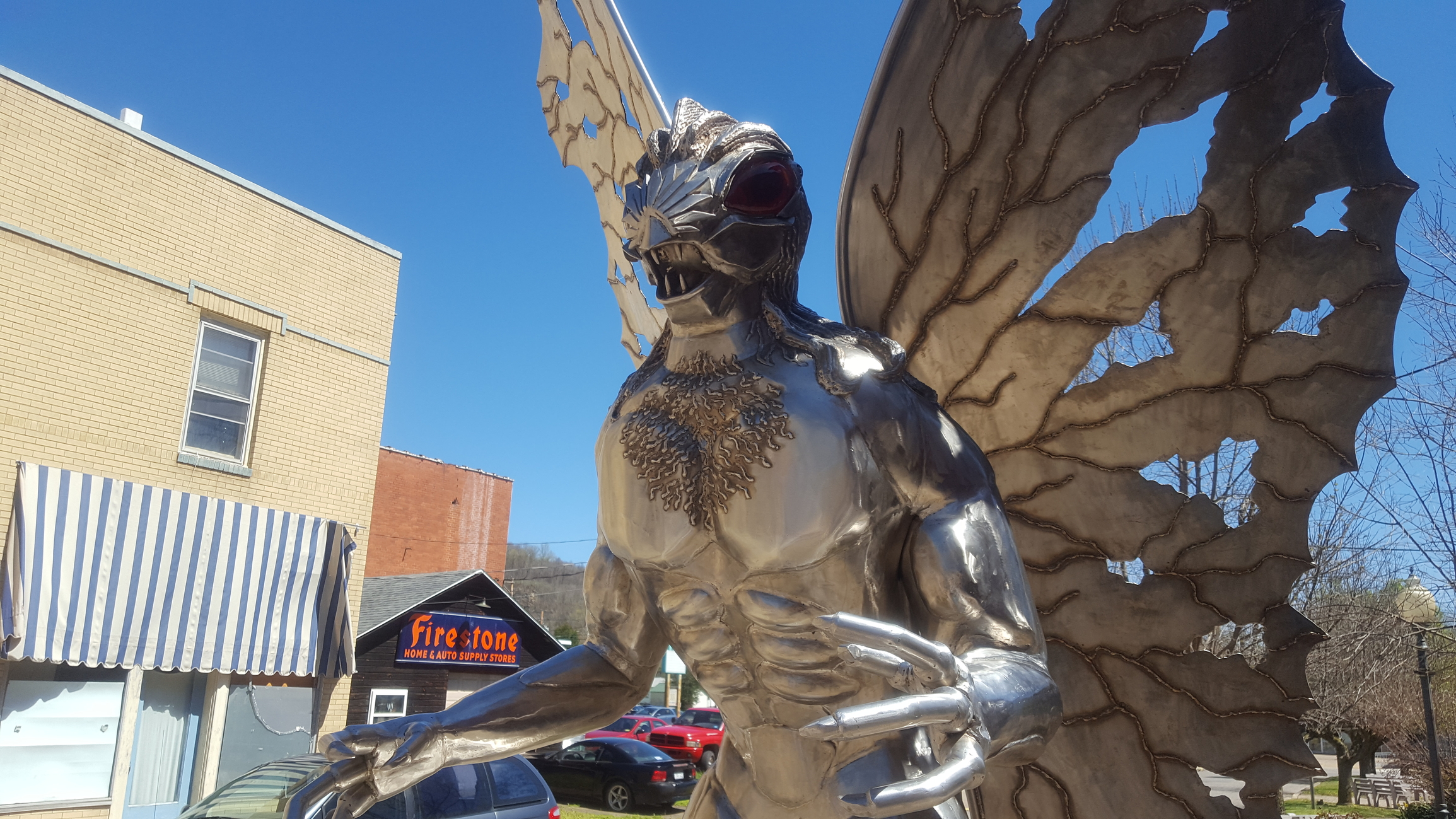 Mothman Statue in Point Pleasant, West Virginia