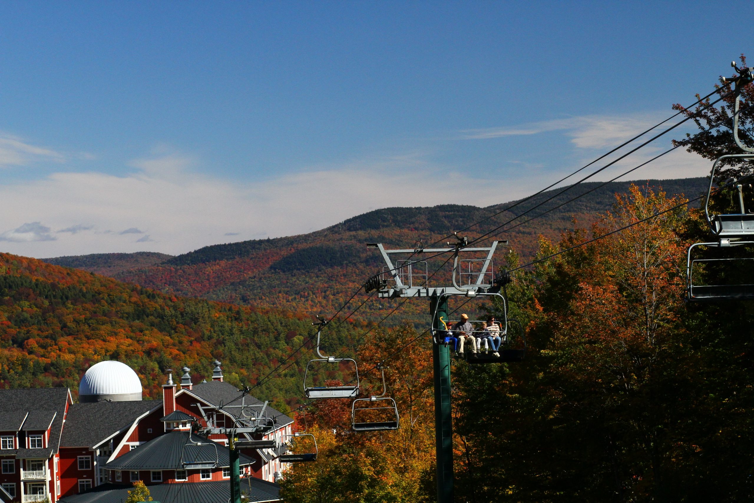 Scenic lift ride at Sugarbush Resort