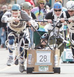 people in costume at Emma Crawford Coffin Races