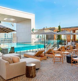 rooftop pool area at Westin Nashville