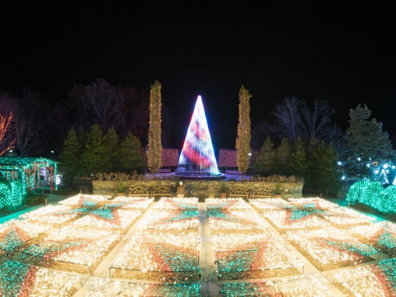 The Winter Lights at the NC Arboretum features more than a half million lights spread over three acres.